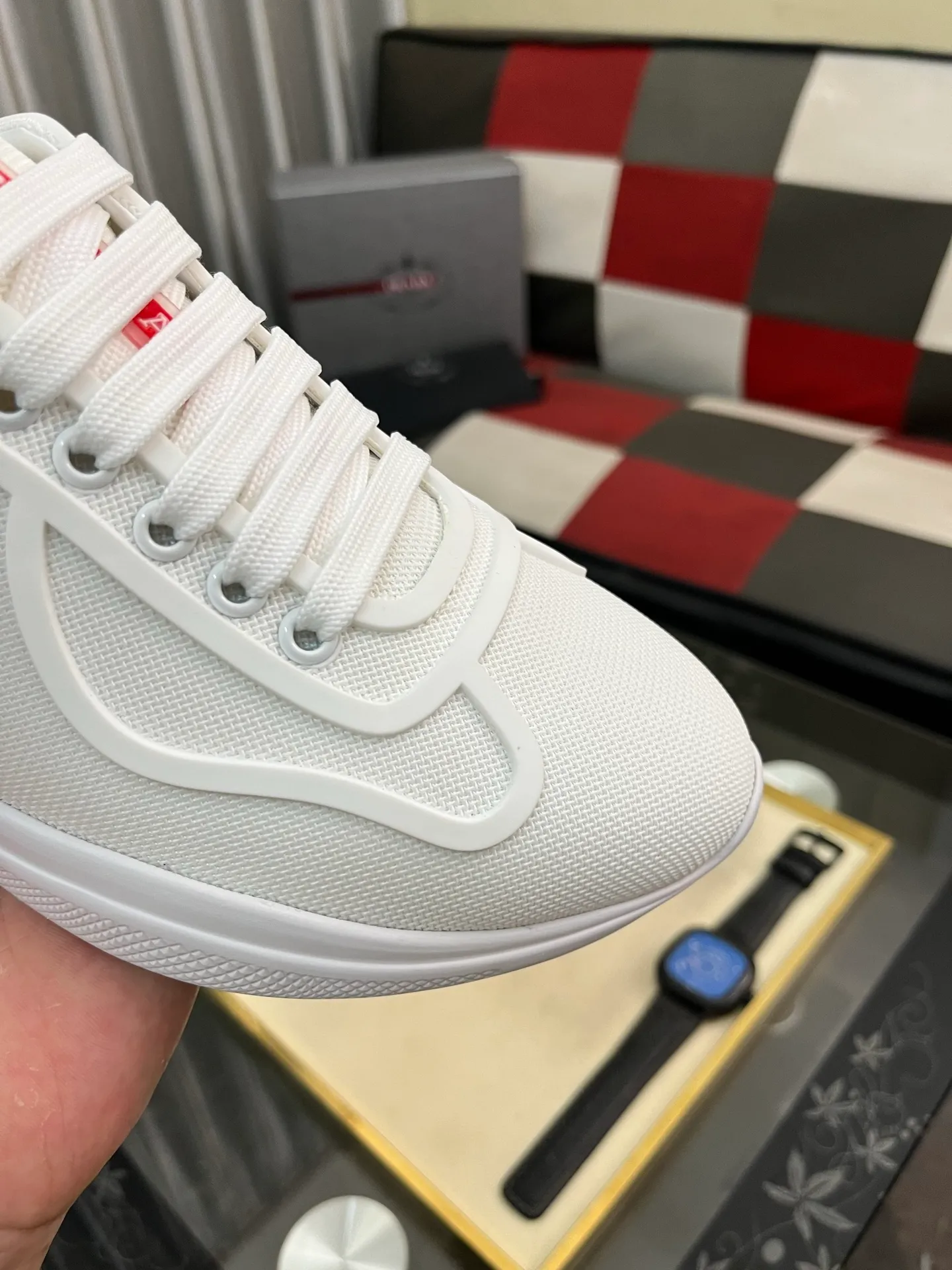 Men's shoes 💰400⌚️⌚️【PRADA】Prada casual shoes, originally developed 1:1, made of high-mercerized cowhide with imported cowhide, silk sheepskin lining, rubber outsole, comfortable and soft on the foot, size: 38-444️⃣Colors available